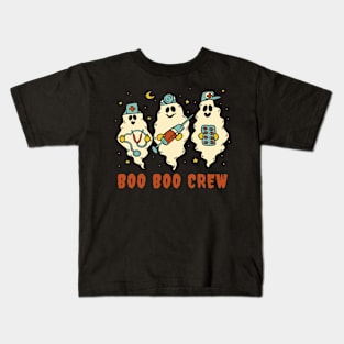 Boo Boo Crew Nurse Ghost Halloween Kids T-Shirt